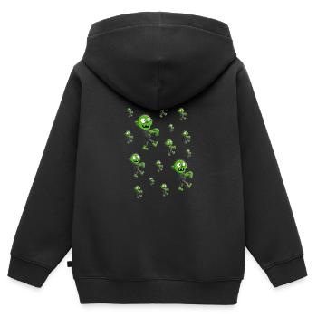 ZOMBIES - ZOMBIE - HALLOWEEN - Kinder Premium Organic Zip Hoodie - Schwarz - Hinten - AI Model Kid Male (0cm)