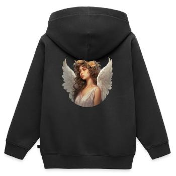 Christmas Angel - Kids Premium Organic Zip-up Hoodie - black - Back - AI Model Kid Male (0cm)