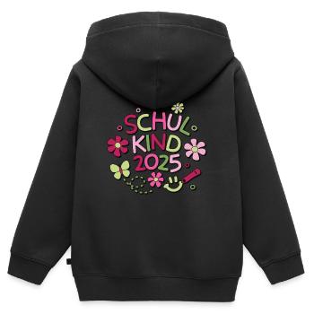 Schulkind 2025 Einschulung Schulanfang - Kinder Premium Organic Zip Hoodie - Schwarz - Hinten - AI Model Kid Male (0cm)