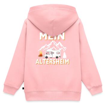Mein Altenheim ist überall - Kinder Premium Organic Zip Hoodie - Rosa - Hinten - AI Model Kid Female (0cm)