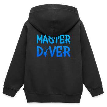Master Diver - Kinder Premium Organic Zip Hoodie - Schwarz - Hinten - AI Model Kid Male (0cm)