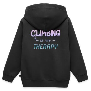 Klettern Kletterwand Climbing Bouldern - Kinder Premium Organic Zip Hoodie - Schwarz - Hinten - AI Model Kid Male (0cm)
