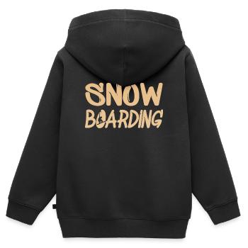 snowboarding boarden - Kinder Premium Organic Zip Hoodie - Schwarz - Hinten - AI Model Kid Male (0cm)