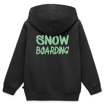 snowboarding boarden - Kinder Premium Organic Zip Hoodie - Schwarz - Hinten - AI Model Kid Male (0cm)
