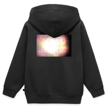 Raum, Fantasie, Licht - Kinder Premium Organic Zip Hoodie - Schwarz - Hinten - AI Model Kid Male (0cm)