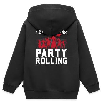 RPG Fantasy Rollenspiel - Kinder Premium Organic Zip Hoodie - Schwarz - Hinten - AI Model Kid Male (0cm)