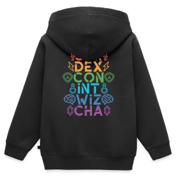 RPG Roleplay Fantasy - Kids Premium Organic Zip-up Hoodie - black - Back - AI Model Kid Male (0cm)
