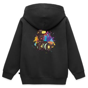Camera Photographer - Kids Premium Organic Zip-up Hoodie - black - Back - AI Model Kid Male (0cm)