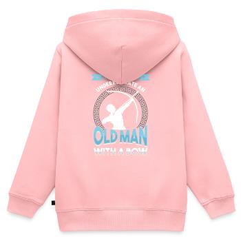 Archer Grandpa Archery with Bow and Arrow - Kids Premium Organic Zip-up Hoodie - rose - Back - AI Model Kid Female (0cm)