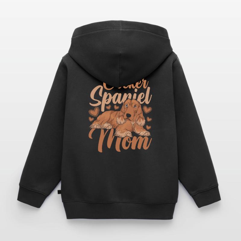 Muttertag Hunde Geschenkidee Cocker Spaniel Kinder Premium Organic Zip Hoodie
