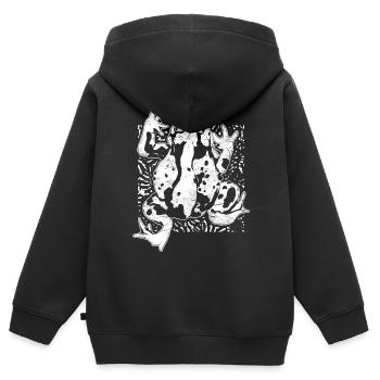 Crapaud - Sweat Premium à capuche zippé enfant bio - noir - Dos - AI Model Kid Male (0cm)