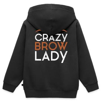 Maquillage Artiste Cadeau Beauté Sourcils Artiste - Sweat Premium à capuche zippé enfant bio - noir - Dos - AI Model Kid Male (0cm)