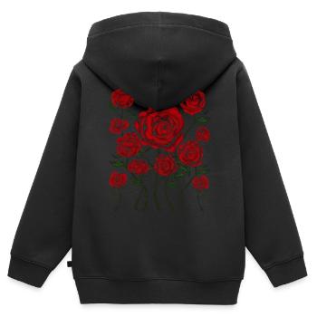 Garten Blumen Botaniker Rosen Geschenk Botanik - Kinder Premium Organic Zip Hoodie - Schwarz - Hinten - AI Model Kid Male (0cm)