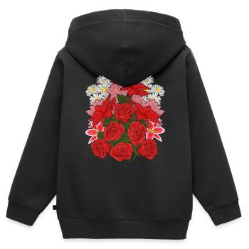 Natur Botaniker Gärtner Blumen Geschenk Botanik - Kinder Premium Organic Zip Hoodie - Schwarz - Hinten - AI Model Kid Male (0cm)