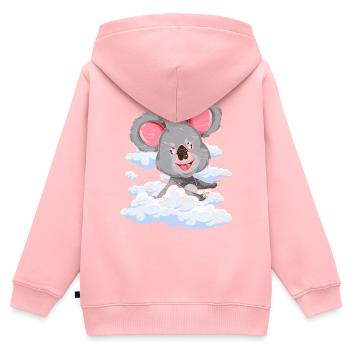 Australie Animal Zoo Animal Gift Nuages Koala - Sweat Premium à capuche zippé enfant bio - rose - Dos - AI Model Kid Female (0cm)