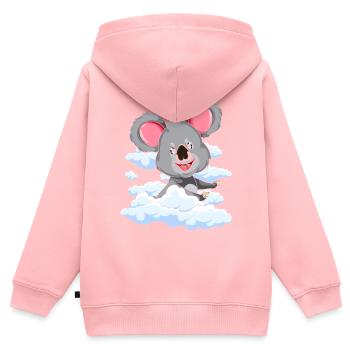Animal Lover Australie Animal Gift Cloud Koala - Sweat Premium à capuche zippé enfant bio - rose - Dos - AI Model Kid Female (0cm)
