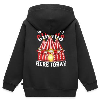 Zirkus Zelt Zirkus Artist Geschenk Lustiges Zirkus - Kinder Premium Organic Zip Hoodie - Schwarz - Hinten - AI Model Kid Male (0cm)