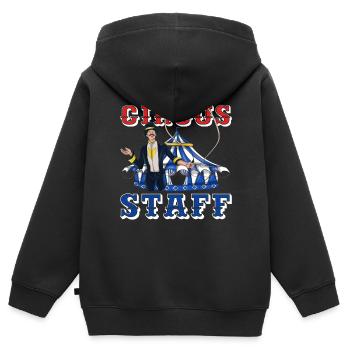 Zirkus Artist Karneval Zirkus Liebhaber Zirkus - Kinder Premium Organic Zip Hoodie - Schwarz - Hinten - AI Model Kid Male (0cm)