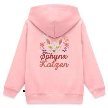Okkult Nacktkatze Mädchen Geschenk Sphynx Katze - Kinder Premium Organic Zip Hoodie - Rosa - Hinten - AI Model Kid Female (0cm)