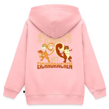 Waldbewohner Wald Tier Geschenk Eichhörnchen - Kinder Premium Organic Zip Hoodie - Rosa - Hinten - AI Model Kid Female (0cm)
