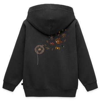 Arachnide Tarentule Cadeau Pissenlit Araignée - Sweat Premium à capuche zippé enfant bio - noir - Dos - AI Model Kid Male (0cm)