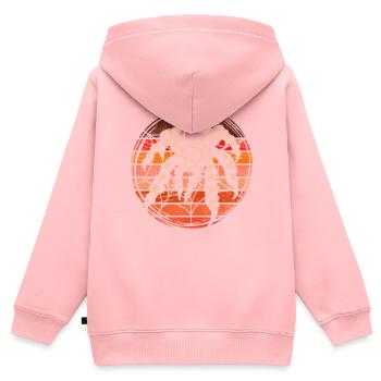 Tarentule rétro Arachnide Cadeau Araignée Animale - Sweat Premium à capuche zippé enfant bio - rose - Dos - AI Model Kid Female (0cm)
