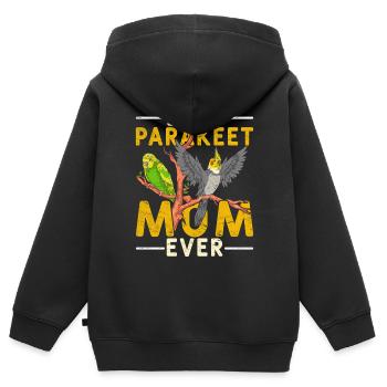 Beste Sittich Mama Muttertag Geschenk Sittich - Kinder Premium Organic Zip Hoodie - Schwarz - Hinten - AI Model Kid Male (0cm)