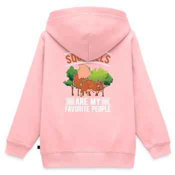 Squirrels are my dearest animal people - Kids Premium Organic Zip-up Hoodie - rose - Back - AI Model Kid Female (0cm)