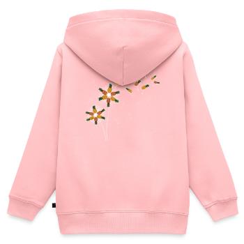 Exotische Frucht Obst Geschenk Pusteblume Ananas - Kinder Premium Organic Zip Hoodie - Rosa - Hinten - AI Model Kid Female (0cm)
