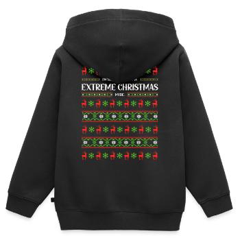 I'm not lazy I'm just in extreme Christmas mode - Kinder Premium Organic Zip Hoodie - Schwarz - Hinten - AI Model Kid Male (0cm)