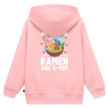 Koreanische Pop Musik Ramen Mädchen Geschenk K Pop - Kinder Premium Organic Zip Hoodie - Rosa - Hinten - AI Model Kid Female (0cm)