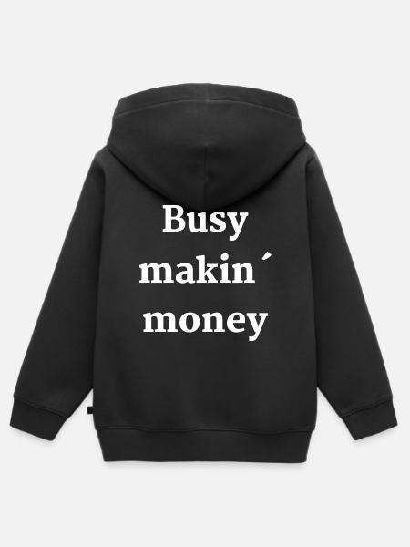 Geld Business Geschäft Entrepreneur Macher - Premium børne zip-hættetrøje økologisk - sort