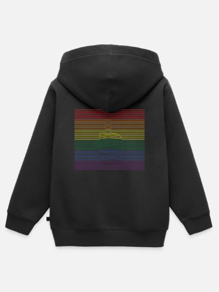 Middle Finger bunt - Kinder Premium Organic Zip Hoodie - Schwarz