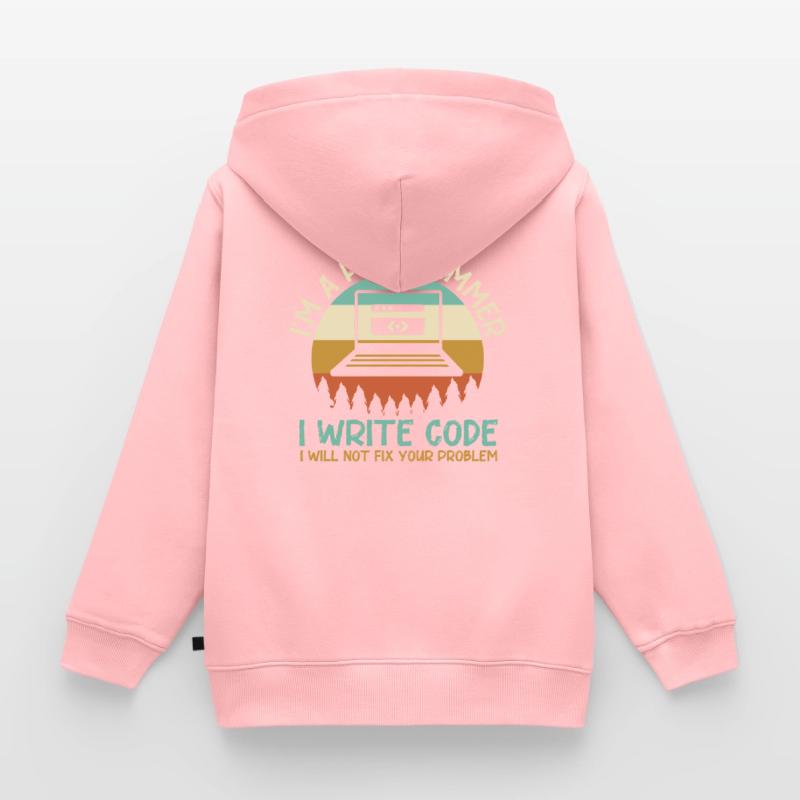 Programmeur Code Codage Sweat Premium à capuche zippé enfant bio