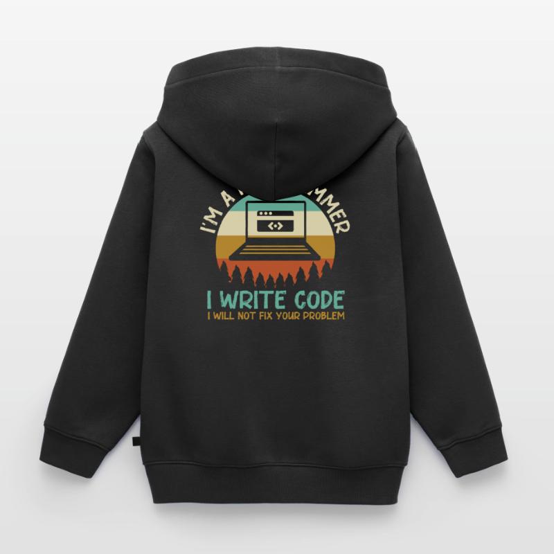 Programmer Code Coding Kids Premium Organic Zip-up Hoodie