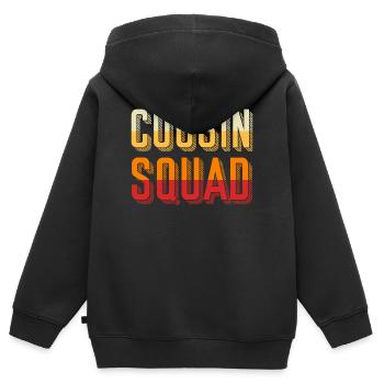 Cousin Squad Cousinen Verwandte Familie - Kinder Premium Organic Zip Hoodie - Schwarz - Hinten - AI Model Kid Male (0cm)