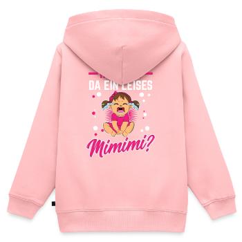 Mimimi - Kinder Premium Organic Zip Hoodie - Rosa - Hinten - AI Model Kid Female (0cm)