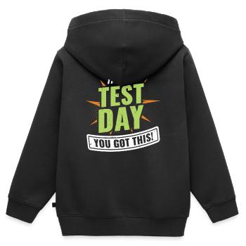 Funny Testing Teacher Preschool Teacher - Kinder Premium Organic Zip Hoodie - Schwarz - Hinten - AI Model Kid Male (0cm)