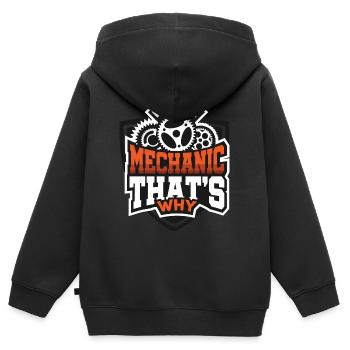 I'm A Mechanic Aircraft Mechanic Diesel Mechanic - Kids Premium Organic Zip-up Hoodie - black - Back - AI Model Kid Male (0cm)