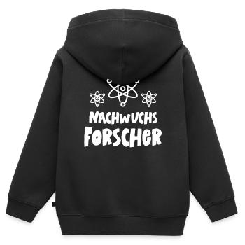 Nachwuchswissenschaftler Wissenschaftler Forscher - Kinder Premium Organic Zip Hoodie - Schwarz - Hinten - AI Model Kid Male (0cm)