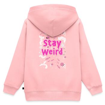 Stay Weird Unterwasser-Quallen - Kinder Premium Organic Zip Hoodie - Rosa - Hinten - AI Model Kid Female (0cm)