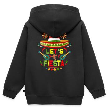 Fiesta Sombrero Joyeux Cinco De Mayo - Sweat Premium à capuche zippé enfant bio - noir - Dos - AI Model Kid Male (0cm)