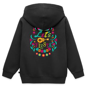 Lets Fiesta Cinco de Mayo Gitarre Fiesta - Kinder Premium Organic Zip Hoodie - Schwarz - Hinten - AI Model Kid Male (0cm)