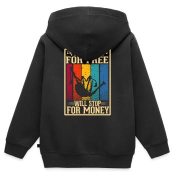 Musiciens de cornemuse bruyants cornemuses - Sweat Premium à capuche zippé enfant bio - noir - Dos - AI Model Kid Male (0cm)