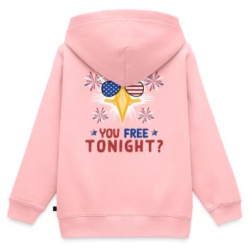 Eagle Unabhängigkeitstag 4. Juli - Kinder Premium Organic Zip Hoodie - Rosa - Hinten - AI Model Kid Female (0cm)