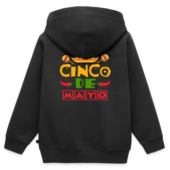 Fiesta Sombrero Joyeux Cinco De Mayo - Sweat Premium à capuche zippé enfant bio - noir - Dos - AI Model Kid Male (0cm)