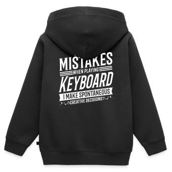 Keyboard Player Musical Instrument Music Keyboard - Kids Premium Organic Zip-up Hoodie - black - Back - AI Model Kid Male (0cm)