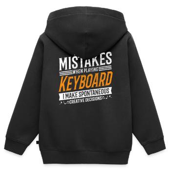 Keyboard Music Lovers Creative Keyboard Player - Kids Premium Organic Zip-up Hoodie - black - Back - AI Model Kid Male (0cm)