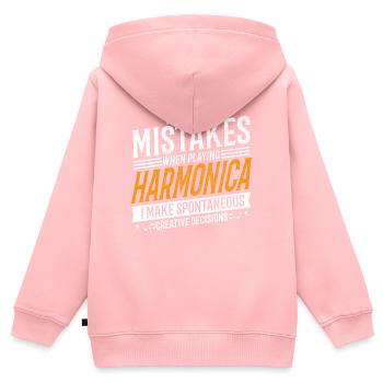 Harmonica Creative Harmonica Player - Sweat Premium à capuche zippé enfant bio - rose - Dos - AI Model Kid Female (0cm)