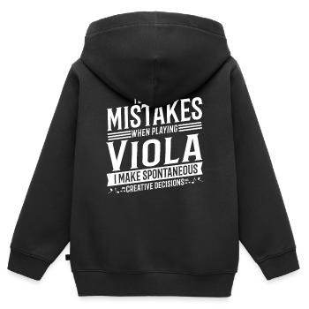 Bratsche Spieler Musikinstrument Musik Bratscher - Kinder Premium Organic Zip Hoodie - Schwarz - Hinten - AI Model Kid Male (0cm)